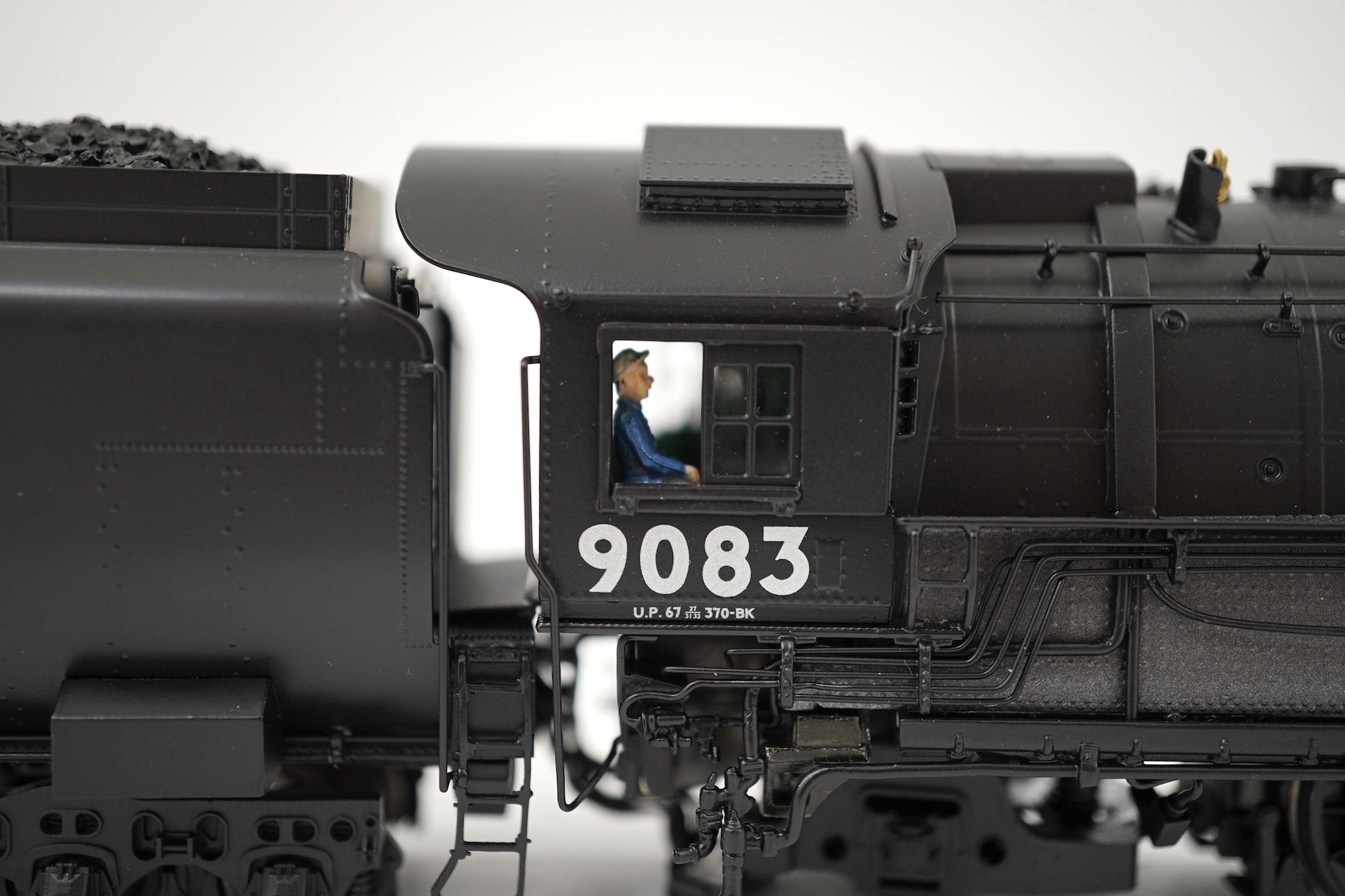 A boxed HO gauge Broadway Limited Paragon 2 Series (2063) model of Union Pacific UP-5, 5044, 4-12-2 locomotive with bogie tender, powered for two rail operation.